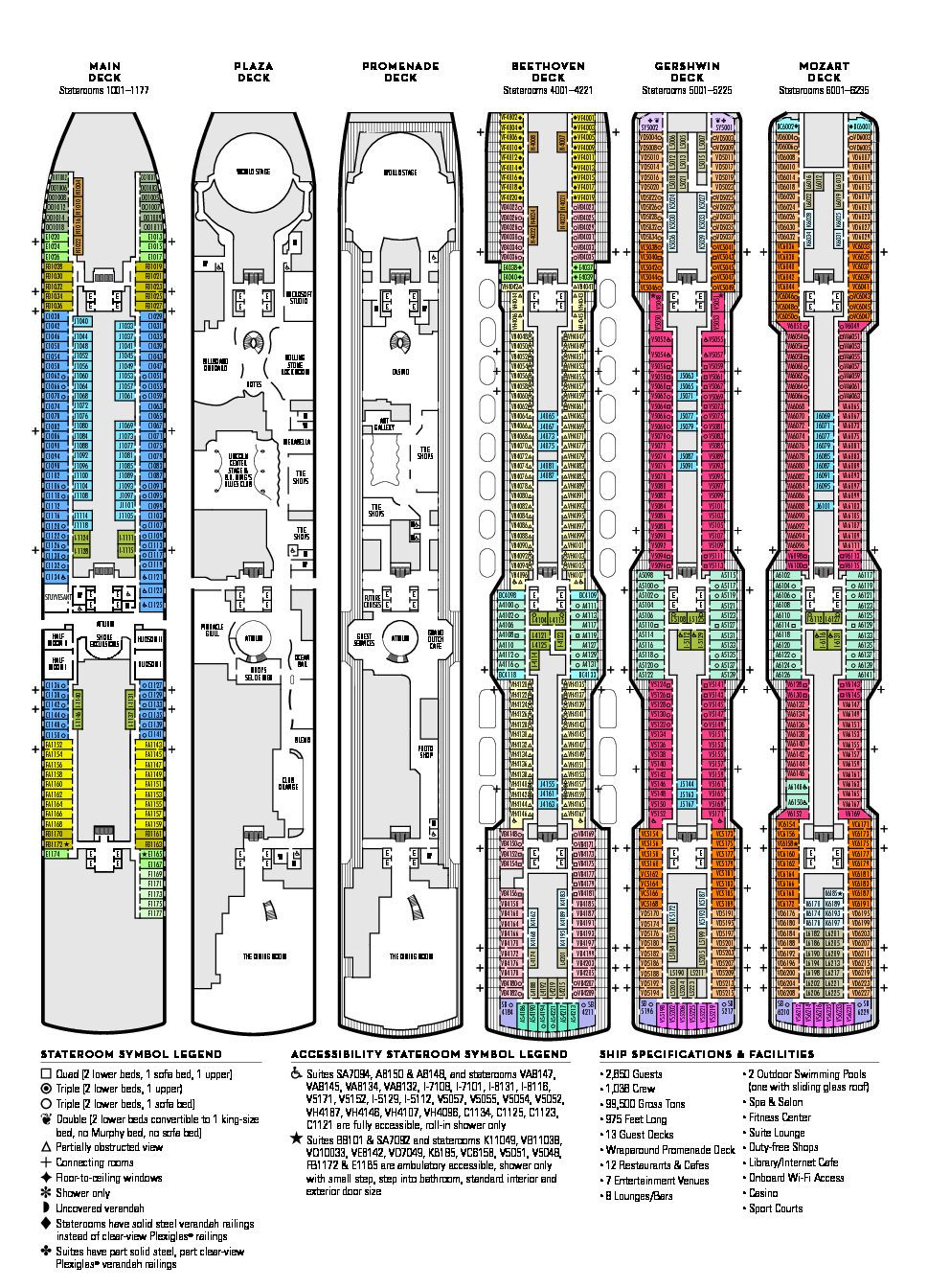 Koningsdam Deck Plan - EECC Travels